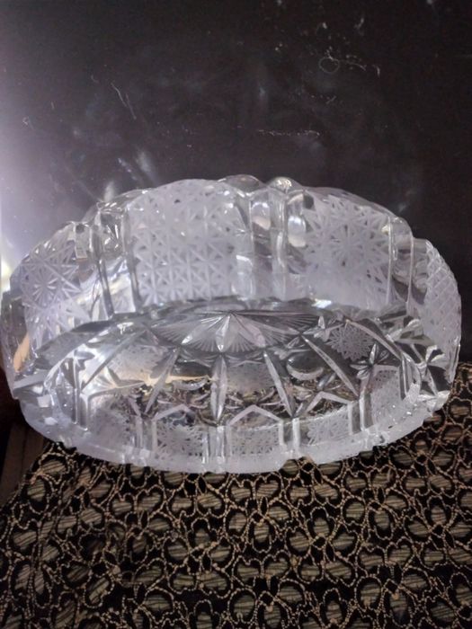 Пепельница, багемский хрусталь