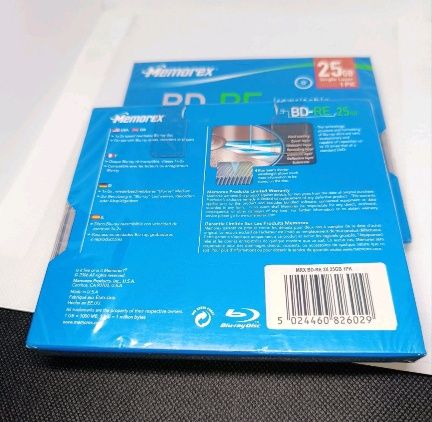 Pack de 2 Memorex BD-RE 25GB 2X Blu-ray Rewritable Disc Blank Media Novos/Selados