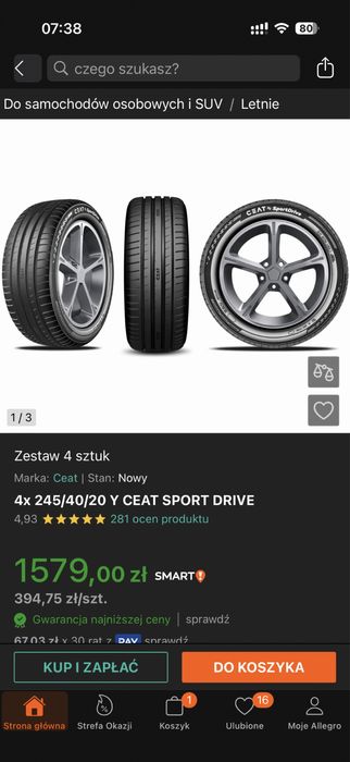 Opony CEAT 245/40r20