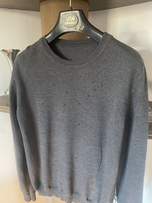 Męski cienki sweter 100% merno