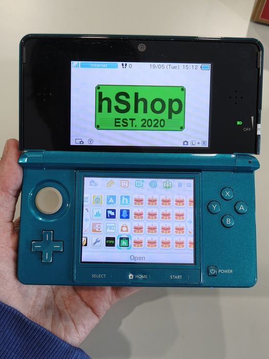 Nintendo 3DS Azul metálico 32GB c Homebrew