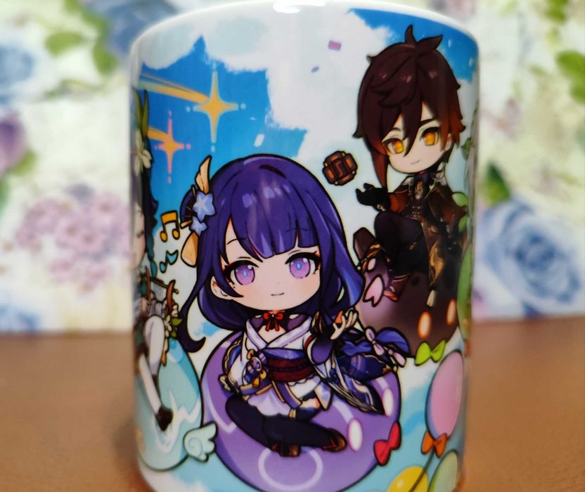 Чашка  genshin impact аніме Фурина Нахіда Венти Райден Чжун Ли