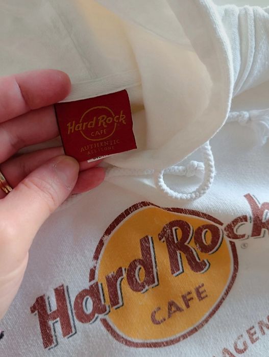 Camisola hoodie branco Hard Rock café Copenhagen