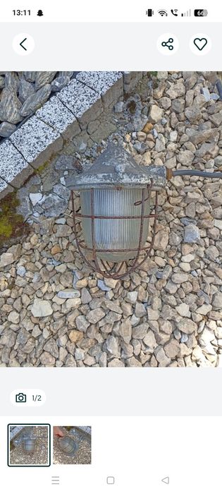 Stara lampa przemysłowa PRL vintage retro