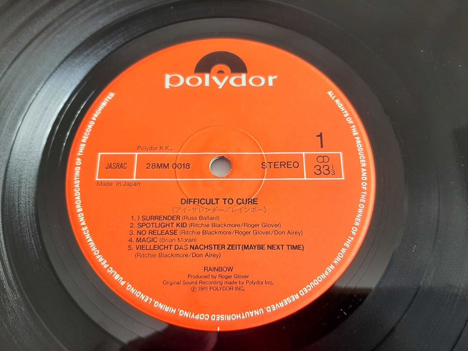 Rainbow - Difficult To Cure - Japão - Vinil LP