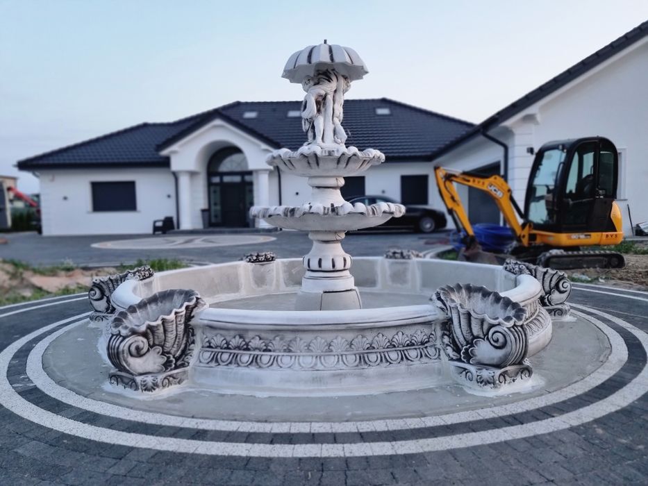 Fontanna MONTAŻ pompa ogrodowa betonowa kamienia BASEN