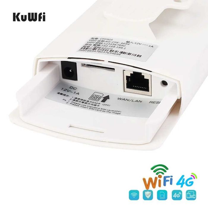 Router bezprzewodowy na kartę SIM monitoring 4G wi-fi LTE 150 Mb/s