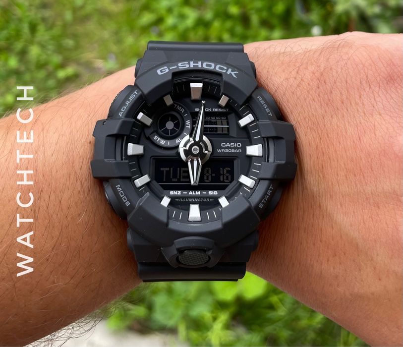 Новий! Годинник протиударний Casio G-Shock GA-700-1B  оригінал 100%