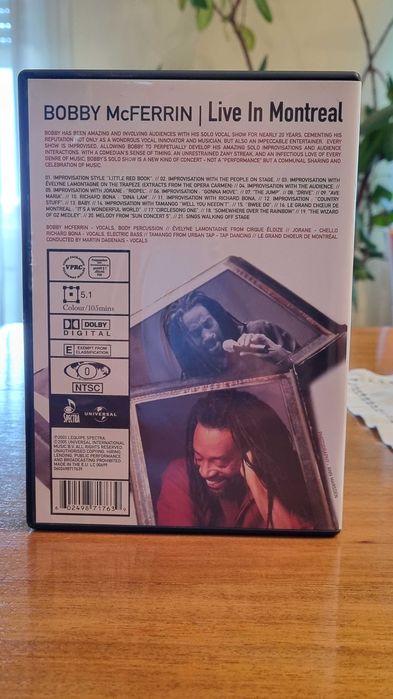 Vendo DVD espectáculo BOBBY McFERRIN, "Live In Montreal" Festival Jazz