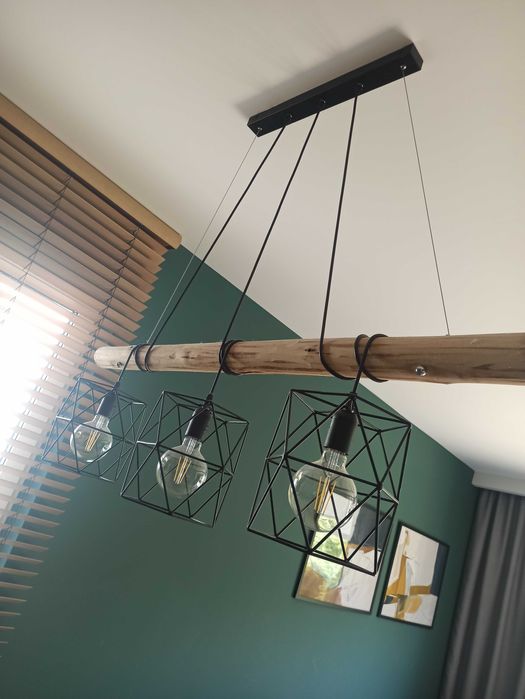 Lampa w stylu loft 3 punktowa żyrandol