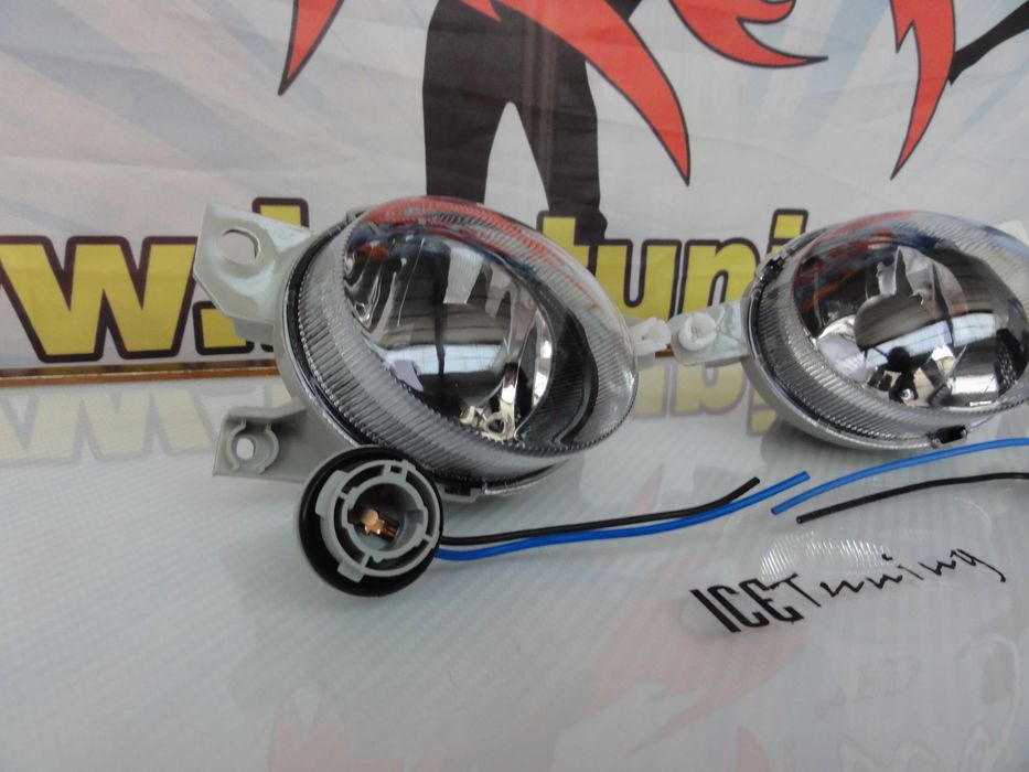 Faróis frontais de nevoeiro / máximos para Honda crx del sol 92-97 Fundo cristal