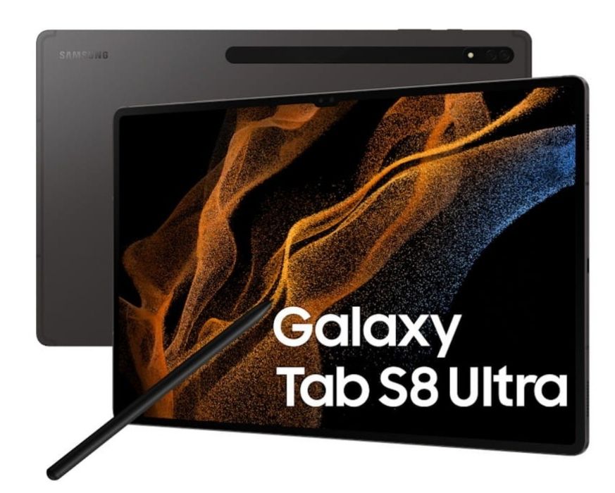 Samsung Galaxy Tab S8 Ultra com capa protecção