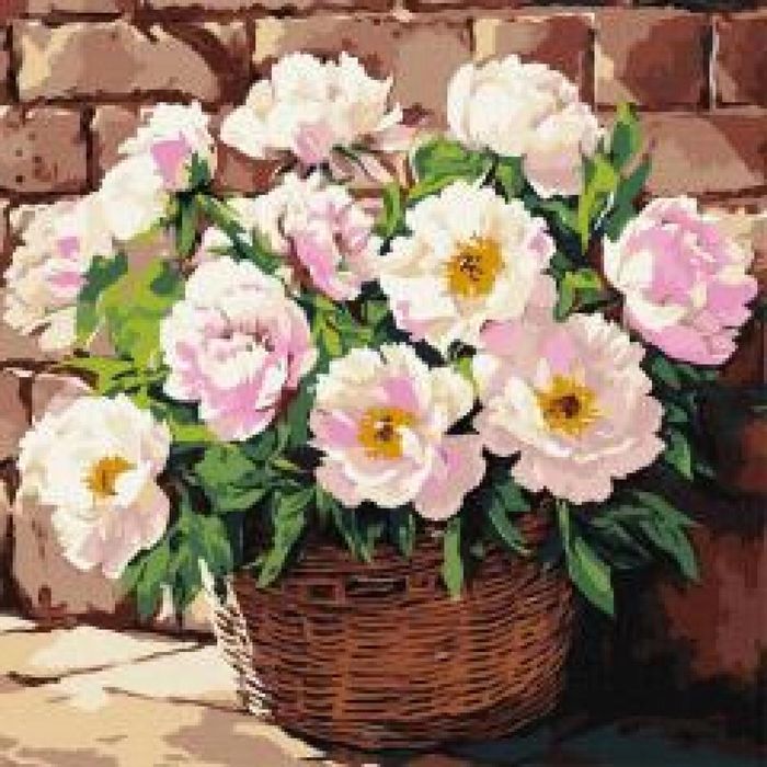 Malowanie po numerach - Delikatny aromat 40x40cm Ideyka pudełko,