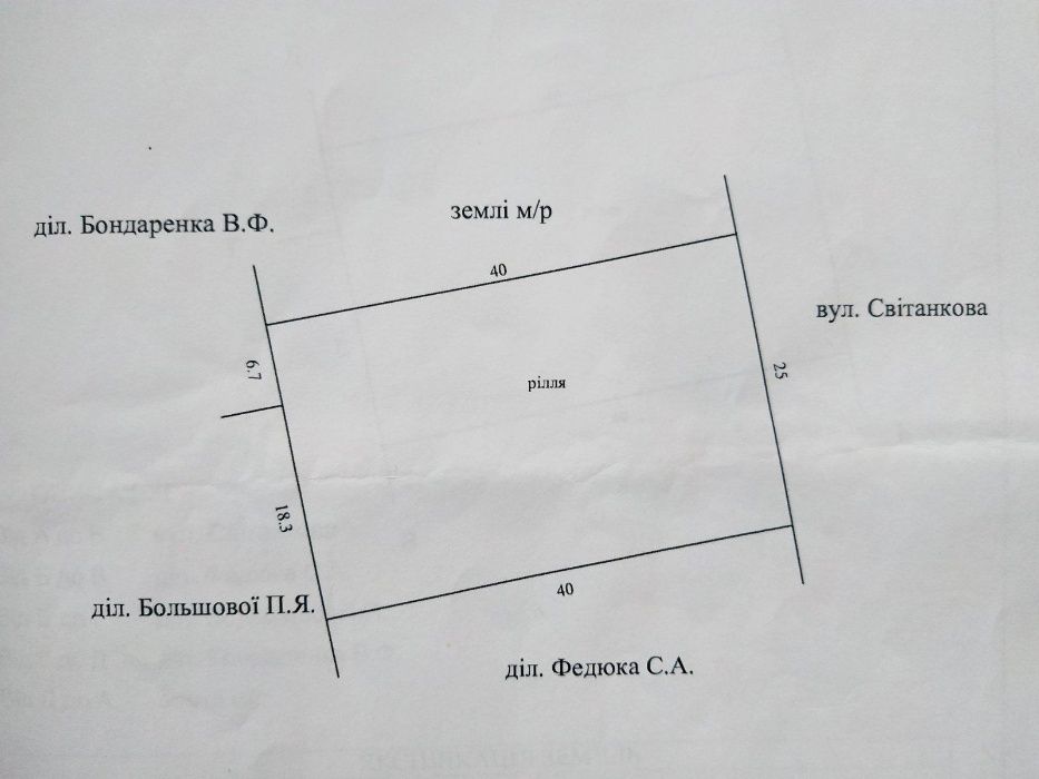 Продам земельну ділянку 10 соток з фундаментом м. Бобровица