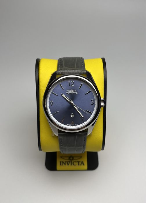 Invicta 47800, чоловічий годинник зі шкіряним ремінцем, інвікта
