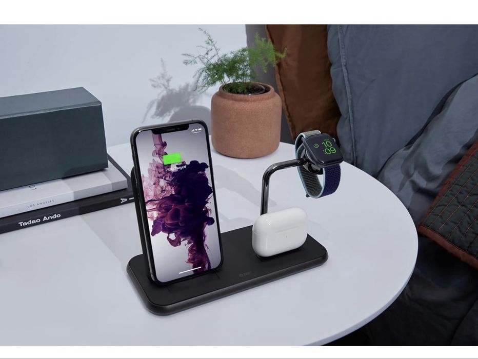 Бездротова зарядка док станція 3 в 1