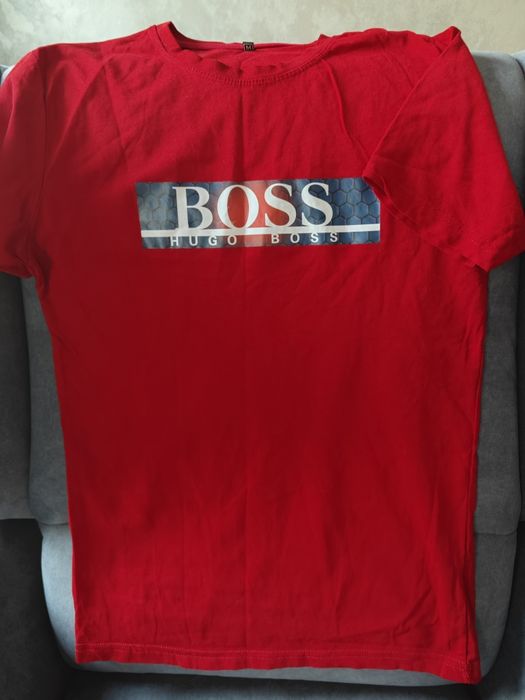 T-shirt bawełniany czerwony, rozmiar M-