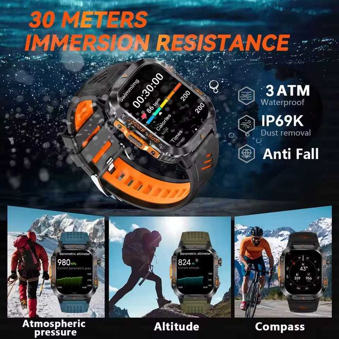 Смарт часы: VWAR HT36 PRO. GPS. Compass. 1000mAh. Barometr. CHAT GPT