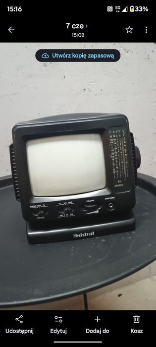 Mały telewizor przenośny mistral TV-502R