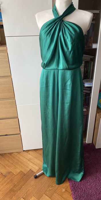 Elegancki kombinezon ASOS 40 L butelkowa zieleń