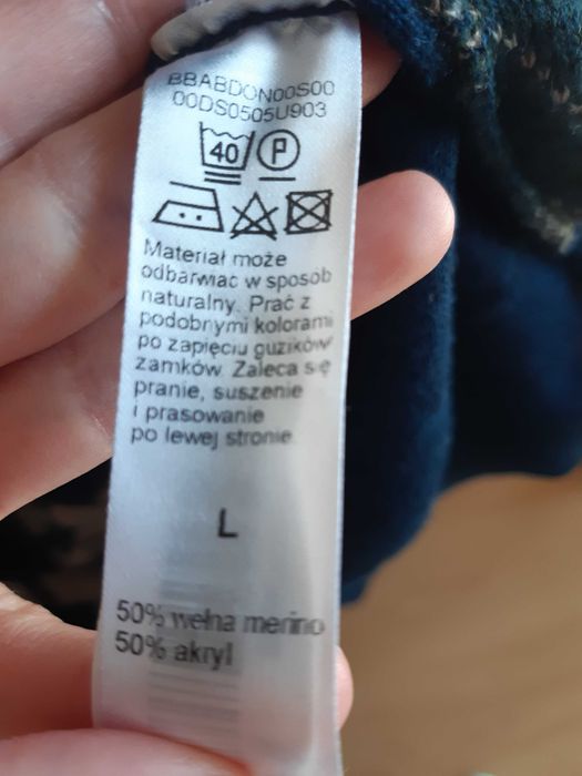 Sweter Bytom, z wełną merino, L