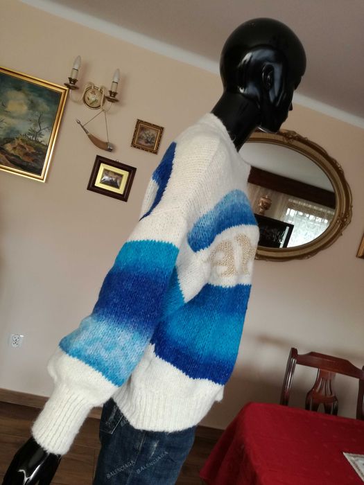 %AZARA by Rose Blu_ITALY_sweter_lazur pasy_AMOUR_uniwersalny - 38/42