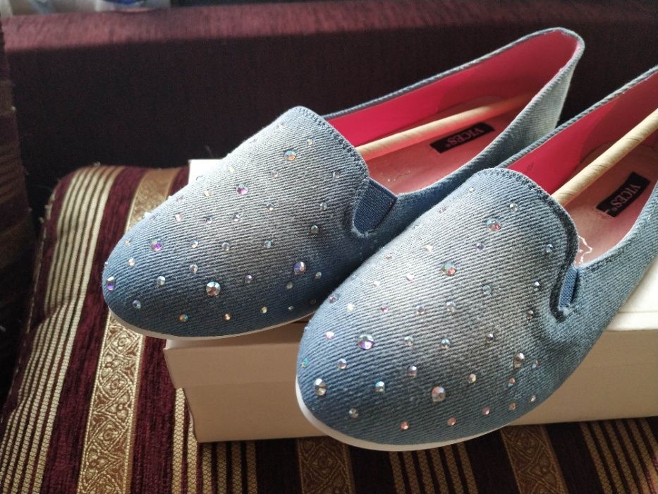 Фірмові джинсові  балетки 38 р