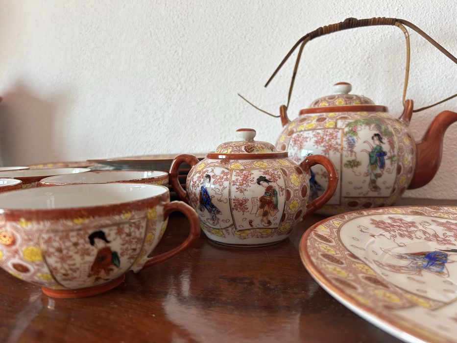 Serviço de chá japonês estilo Satsuma