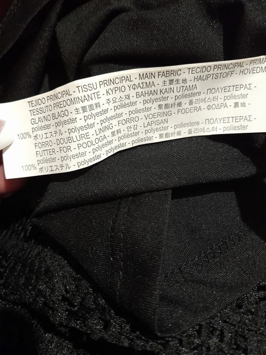Zara Basic в ідеалі чорна мереживна міні-сукня р.М