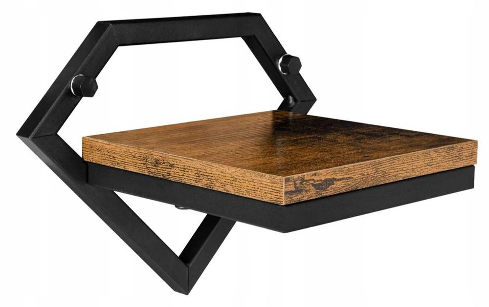 Metalowy Wiszący Ścienny Kwietnik Rustykalny Loftowy pod Dąb