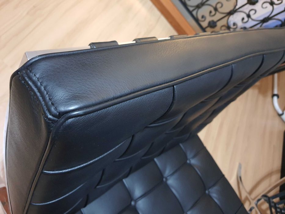 Fotel skóra metal "nowy" z kartonu 40-letni