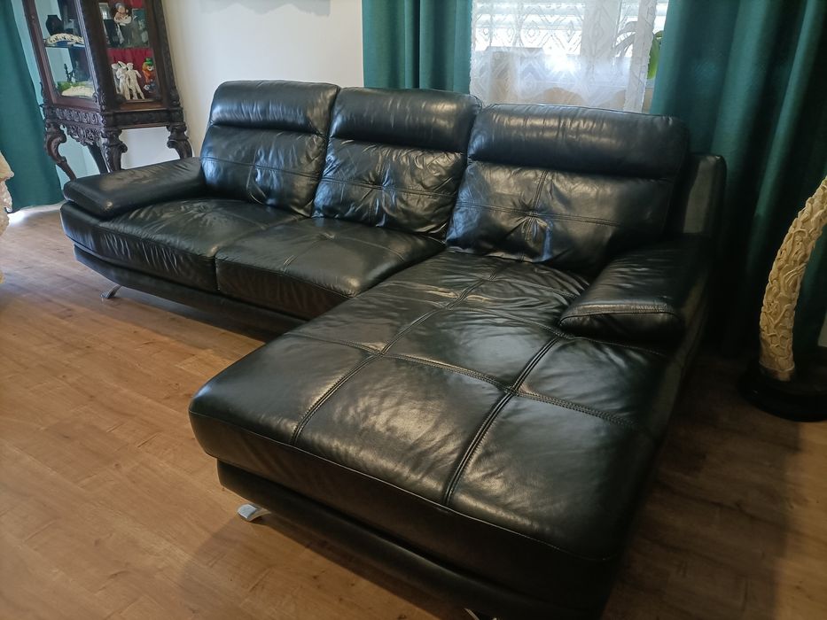 Sofá em Pele Chaise longe