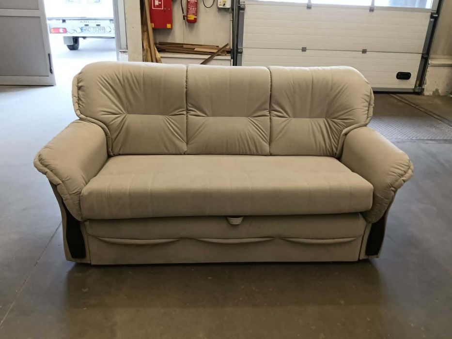 Sofa Honorata kremowa dwuosobowa | 182 cm szerokości | mechanizm delfin | #Outlet | #Promocja | #LapMebel