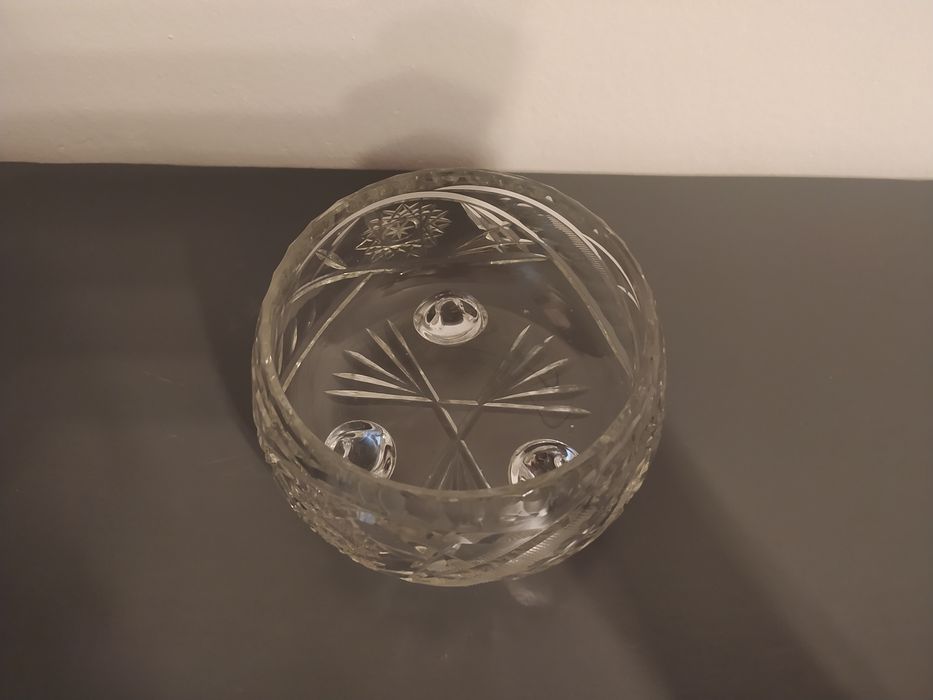 Miseczka miska patera na nóżkach kryształowa kryształ