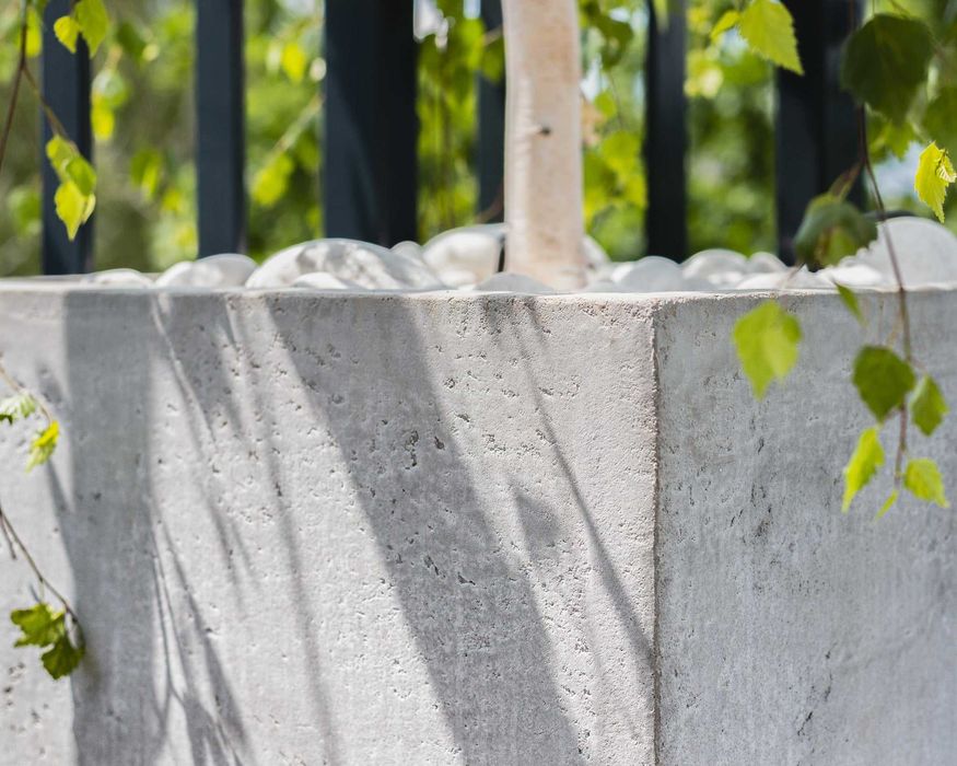 Donice z włókna szklanego na wymiar. Dowolny kolor. Imitacja betonu