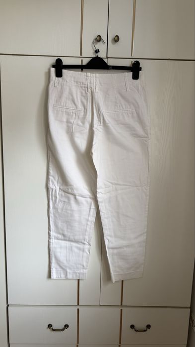 Spodnie bawełniane białe Zara 34/XS