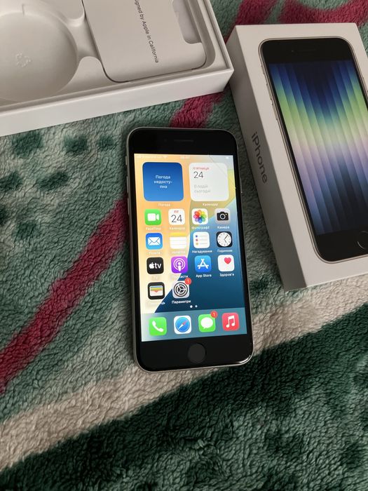 Apple iphone SE 3rd gen 2022 64 gb neverlock акумулятор 85%, рідна коробка