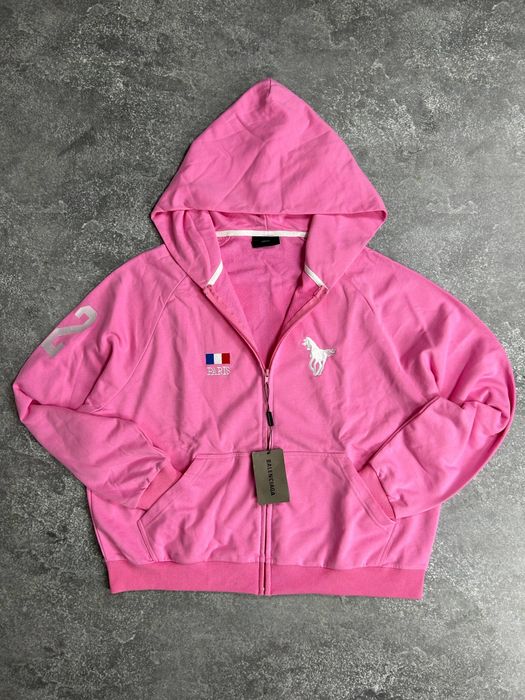 Balenciaga Paris zip up hoodie баленсі баленсіага рожева зіпка pink S M L