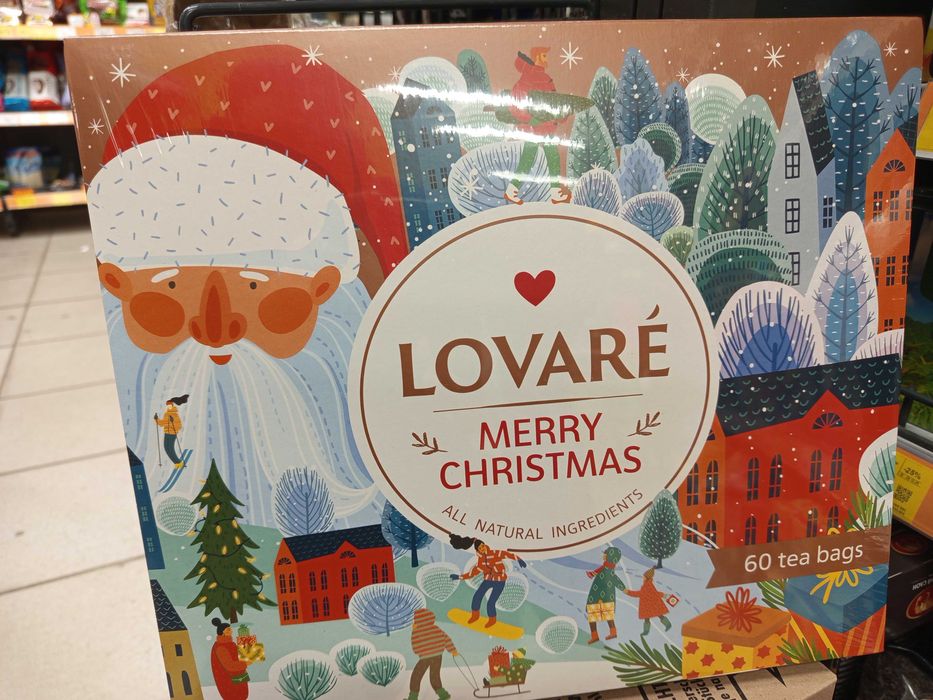 Новорічний набір чай Lovare Merry Christmas 12 видів по 5 шт всіх 60