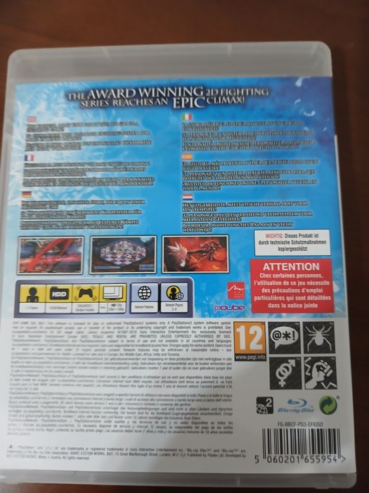 BlazBlue Central Fiction playstation 3 pal