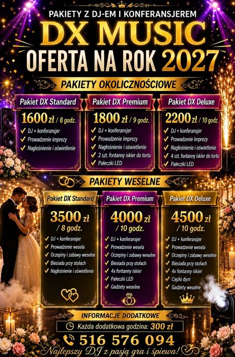 DJ Wodzirej z akordeonem na wesele urodziny i 18 stki Poznań