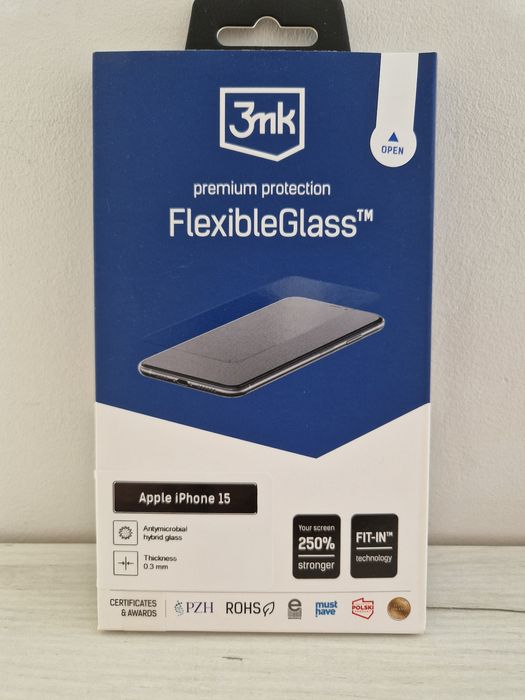 Hartowane szkło hybrydowe 3MK FlexibleGlass do Iphone 15