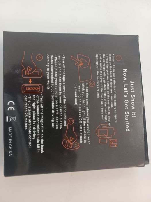 Lampa gestów z pilotem środkowy palec lampka led