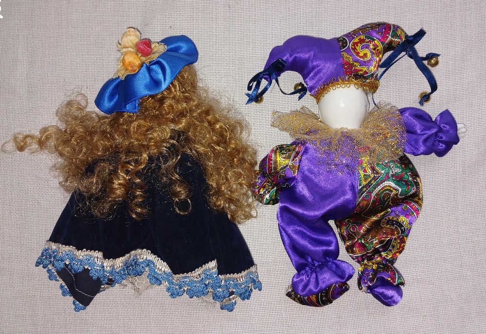 Кукла Фарфоровая Клоун 25см Германия