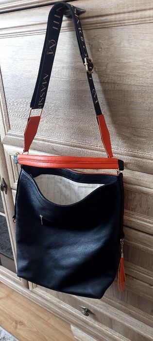 Nowa torebka Massimo Conti z metką czarny czerwony