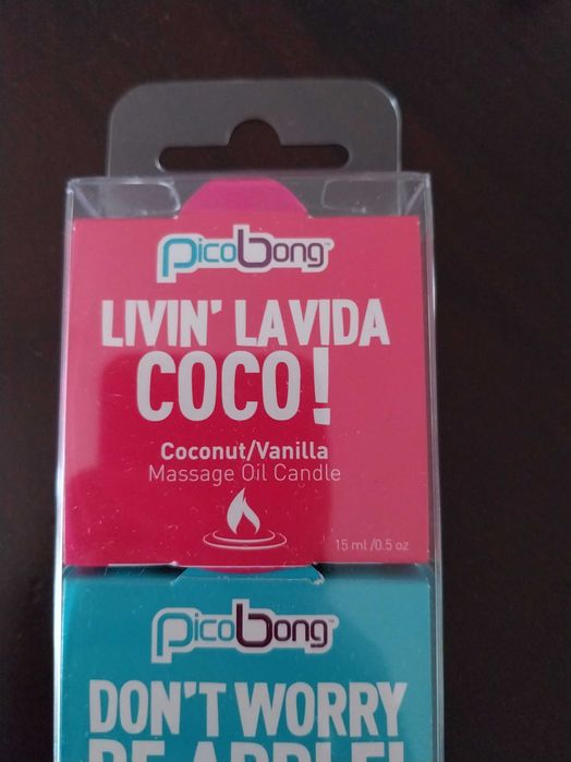 Lote 3 velas de massagem, românticas