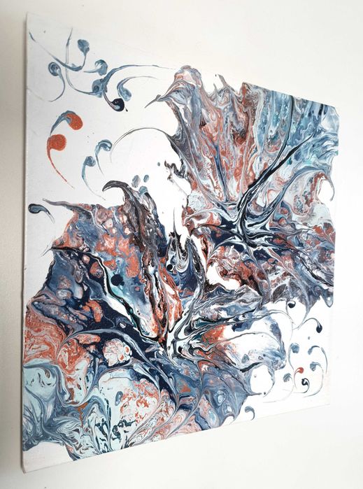 Obraz namalowany techniką "Medium Pouring"