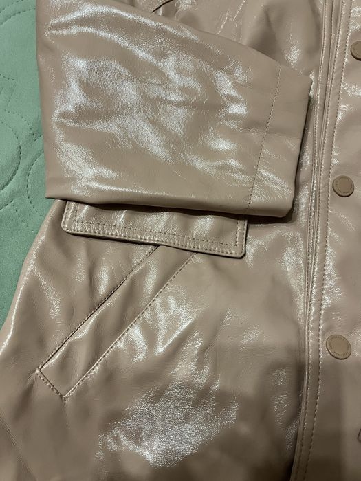 Плащ лаковый тренч zara, 116 см