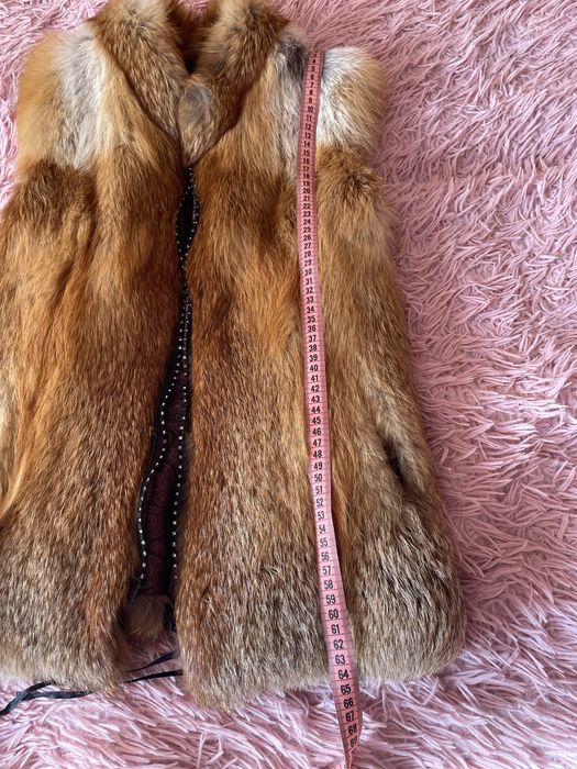 Жіноча жилетка з натурального хутра лисиці, розмір 44