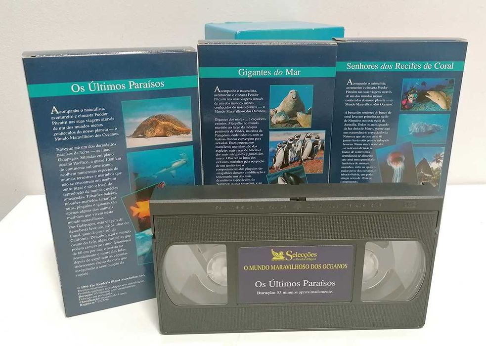 3 VHS - O Mundo Maravilhoso dos Oceanos